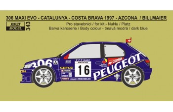 Decal – Peugeot 306 Maxi EVO - 1997 Rallye Catalunya - Azcona / Billmaier
